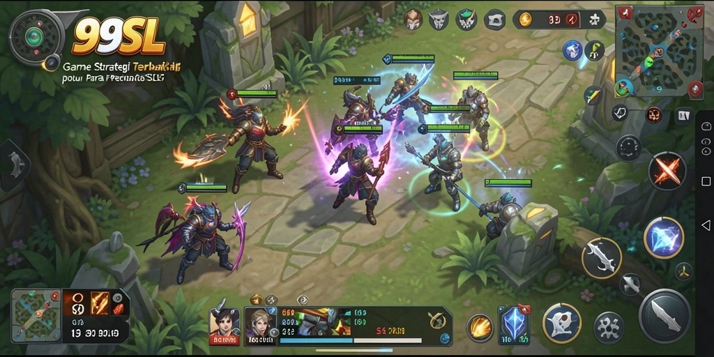 Tampilan menarik dari gameplay 99SL dengan strategi peperangan.
