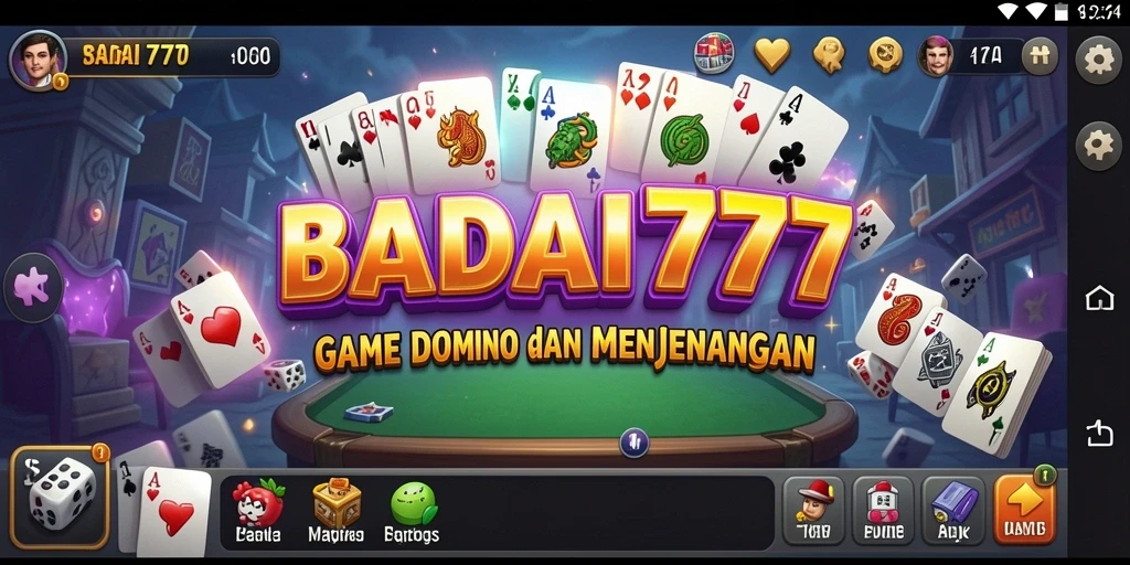 Screenshot utama BADAI777 menampilkan aksi permainan Domino yang seru dan penuh strategi.