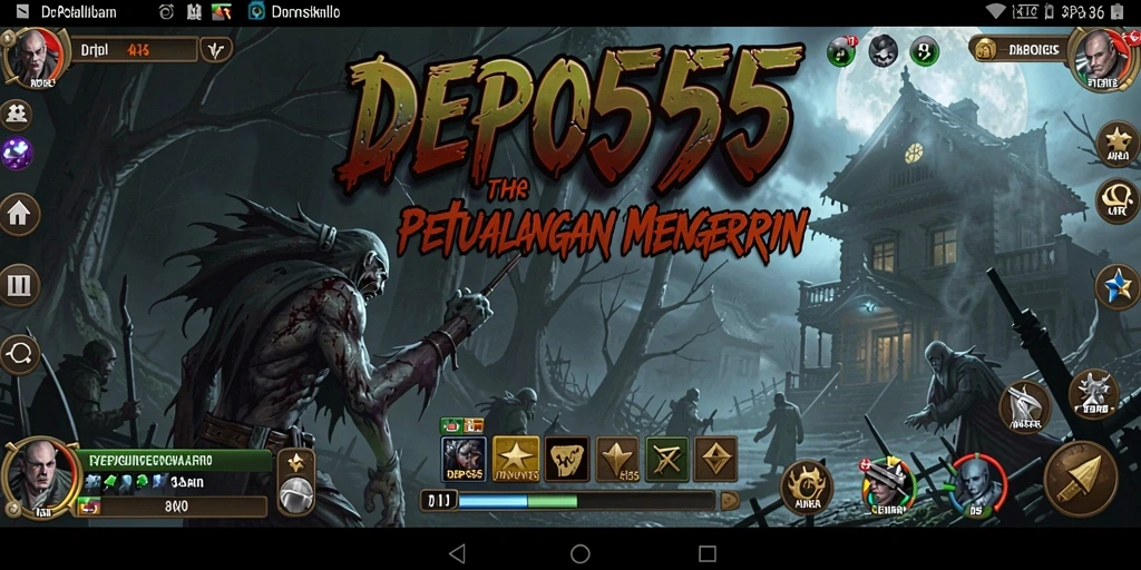 Gameplay mendebarkan di kegelapan DEPO555 dengan makhluk menyeramkan.