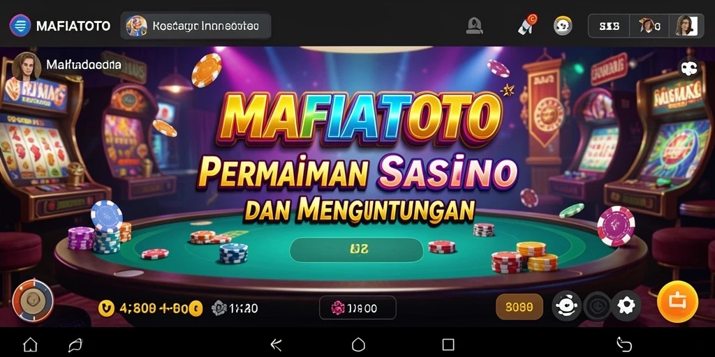 Screenshot gameplay MAFIATOTO menampilkan pengalaman Kasino yang seru.