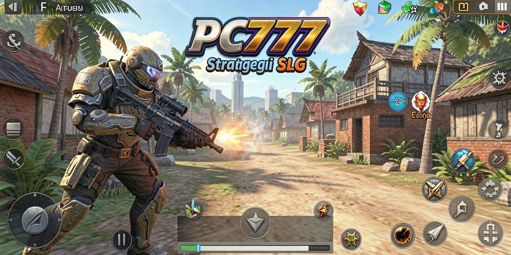 Tampilan strategi yang mendebarkan dalam PC777 saat bertempur.