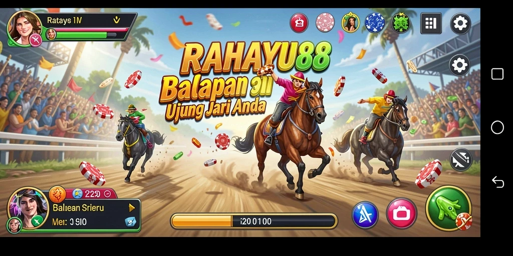 Tampilan aksi balap yang mendebarkan di RAHAYU88.