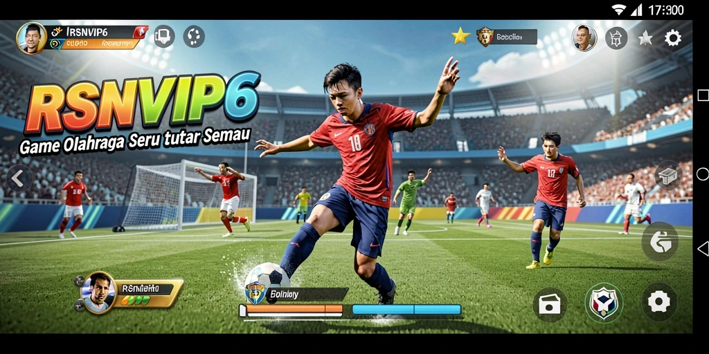 Gameplay RSNVIP6 menampilkan aksi olahraga yang intens dan mendebarkan.
