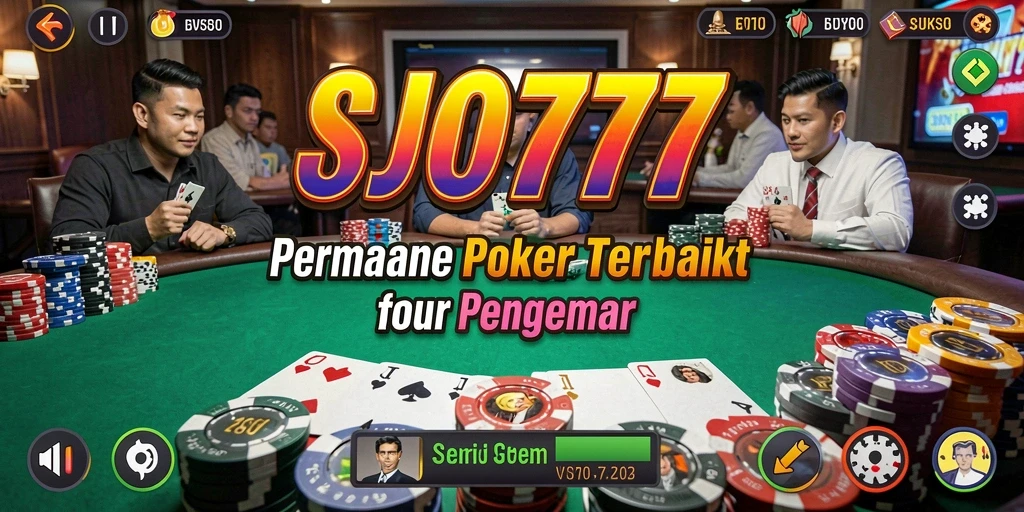 Tampilan gameplay Poker yang seru dan mengasyikkan di SJO777.