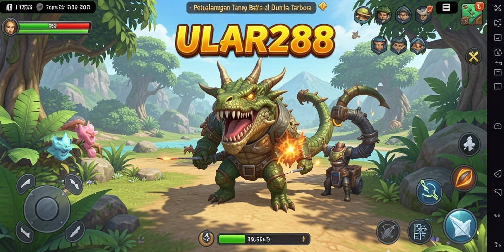Tampilan gameplay ULAR288 yang menampilkan eksplorasi dunia terbuka.