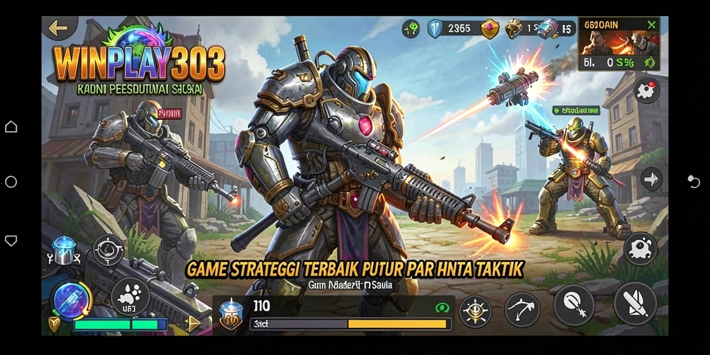 Tampilan gameplay WINPLAY303 yang menampilkan pertempuran strategi yang mendebarkan.